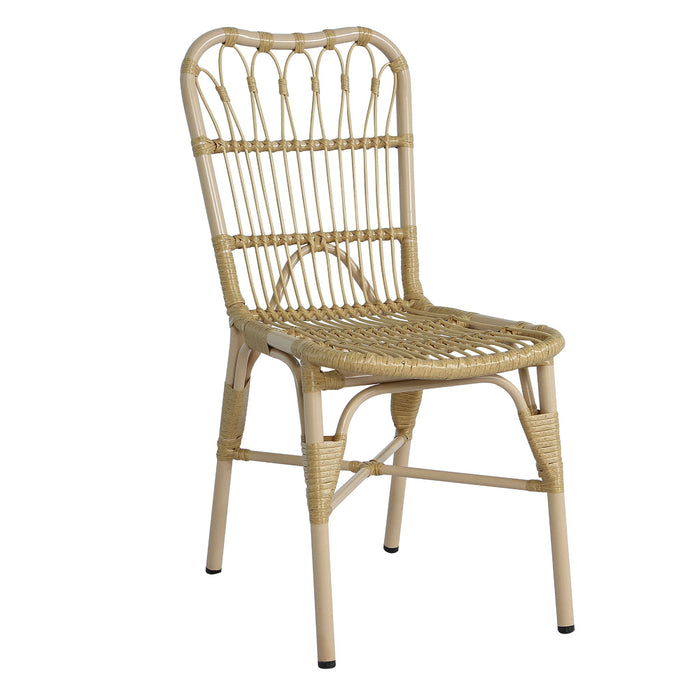 Outdoor Wicker Patio Dining Chairs Set With Durable Frame And Rattan Weave