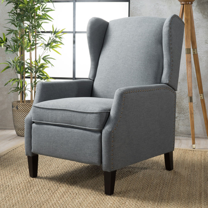 Westeros Wing Back Fabric Upholstered Recliner