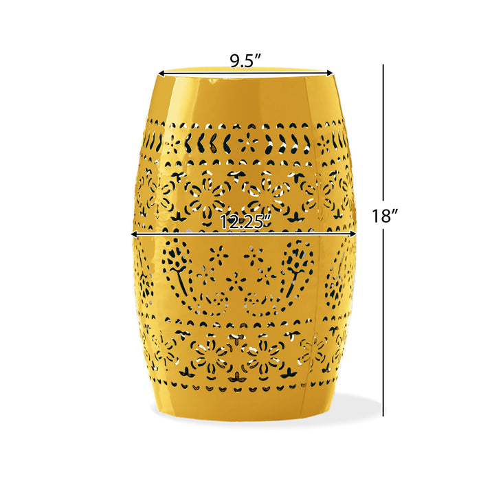 12" Outdoor Lace Cut Side Table