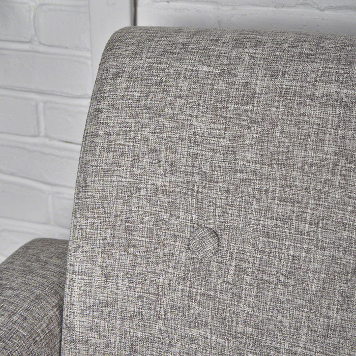 Nebulize - Upholstered Fabric Club Chair With Button Tufted And Square Off Arm And Back