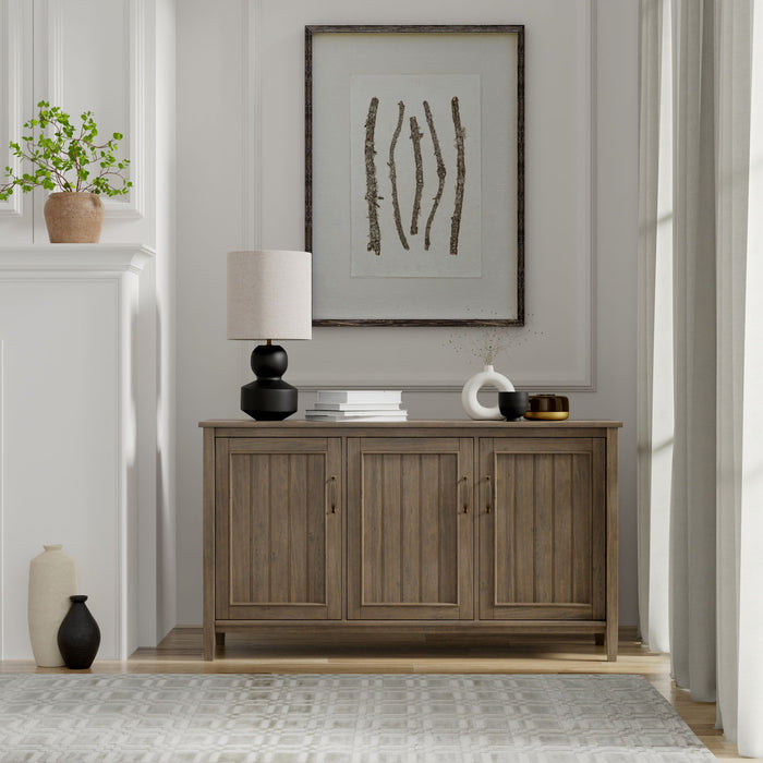 Lev - Wide Storage Cabinet - Smoky Brown