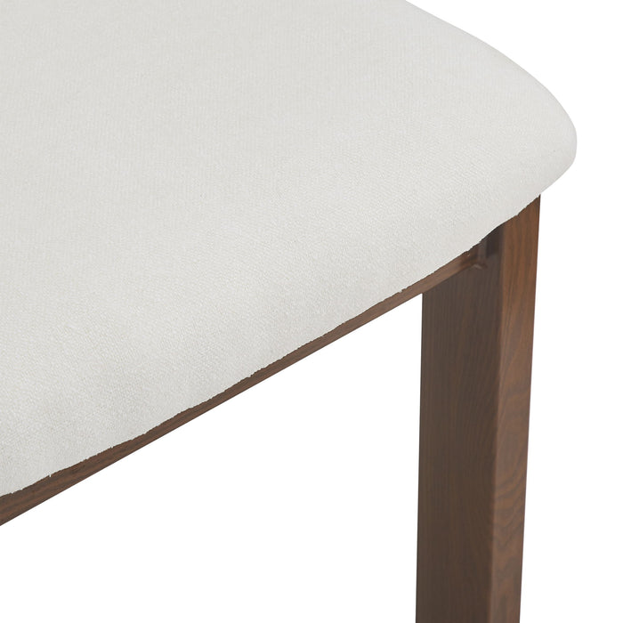 Modern Upholstered Armless Dining Chairs With Metal Legs