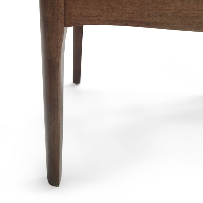 Mid Century Modern Dining Chair (Set of 2) With Channel Stitching - Dark Gray