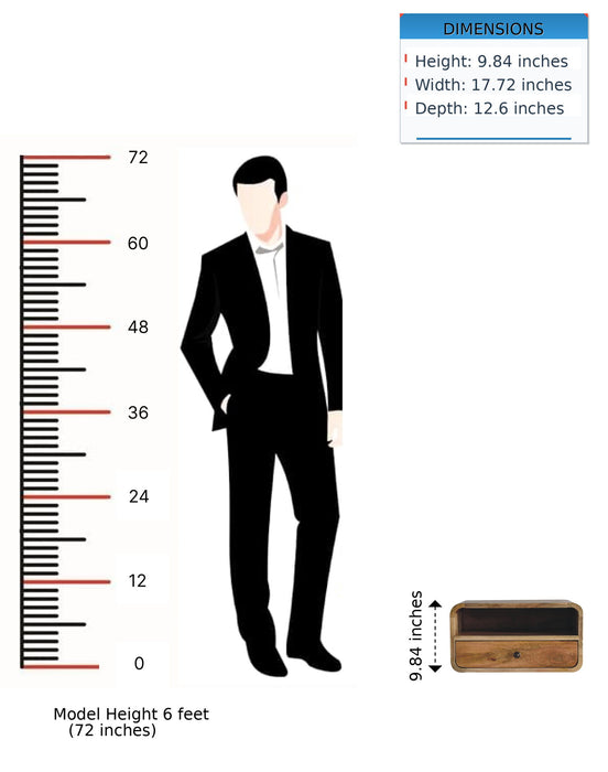 Curved Upper Slot Floating Nightstand