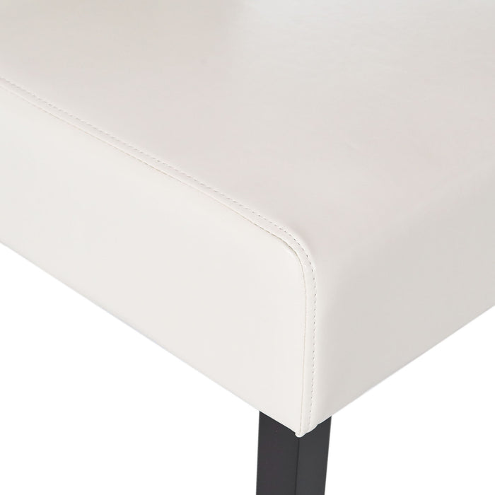 Carter - 5 Tuft Dining Chair With Button Tufted Backrest And Espresso Legs - Ivory