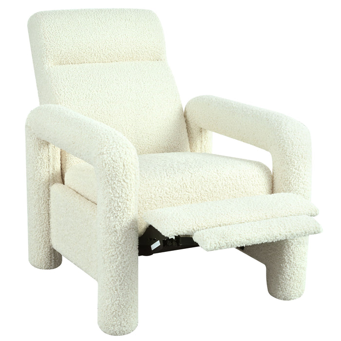 Push Back Recliner Armchair Upholstered Recliner Chair Single Sofa With Adjustable Backrest