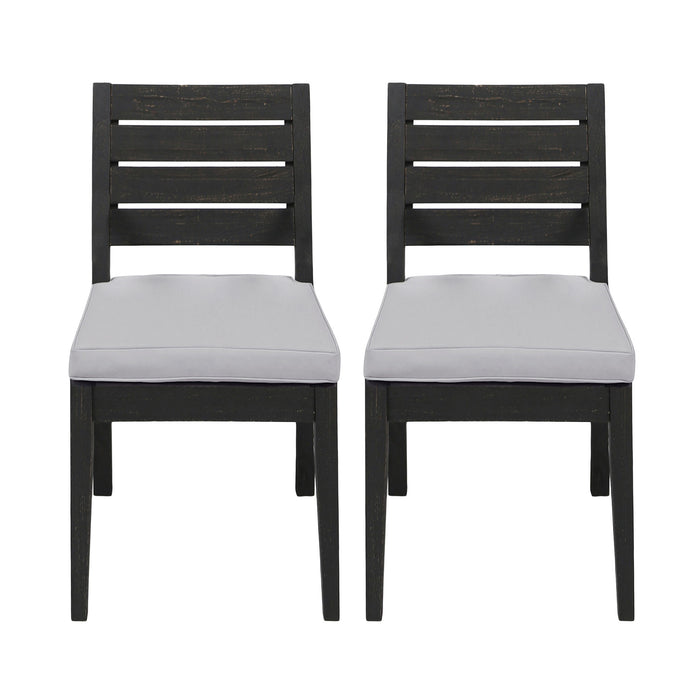 Outdoor Armless Dining Chair With Cushions