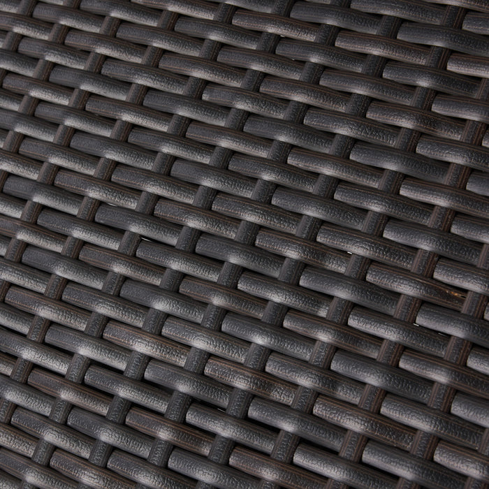 Kauai - Modern Style Pe Wicker Chaise Lounge - Brown Multi