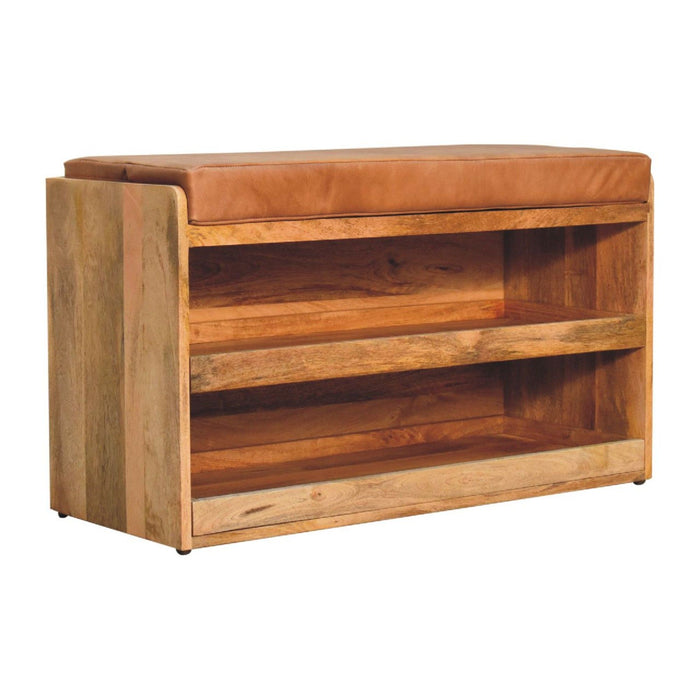 Buffalo - Hide Pull Out Shoe Storage Bench