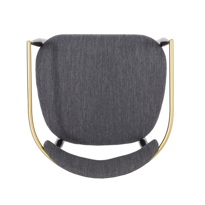 Modern Upholstered Dining Chair With Iron Frame