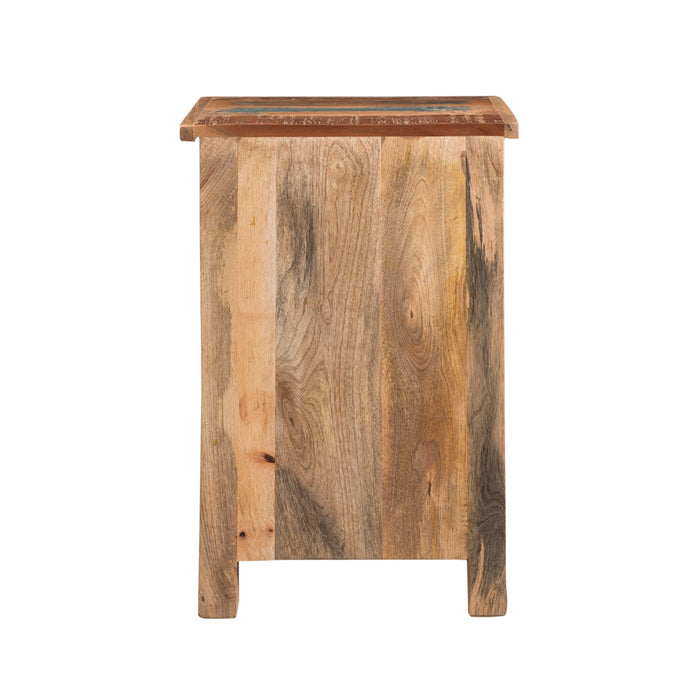 Carved Side Table - Natural