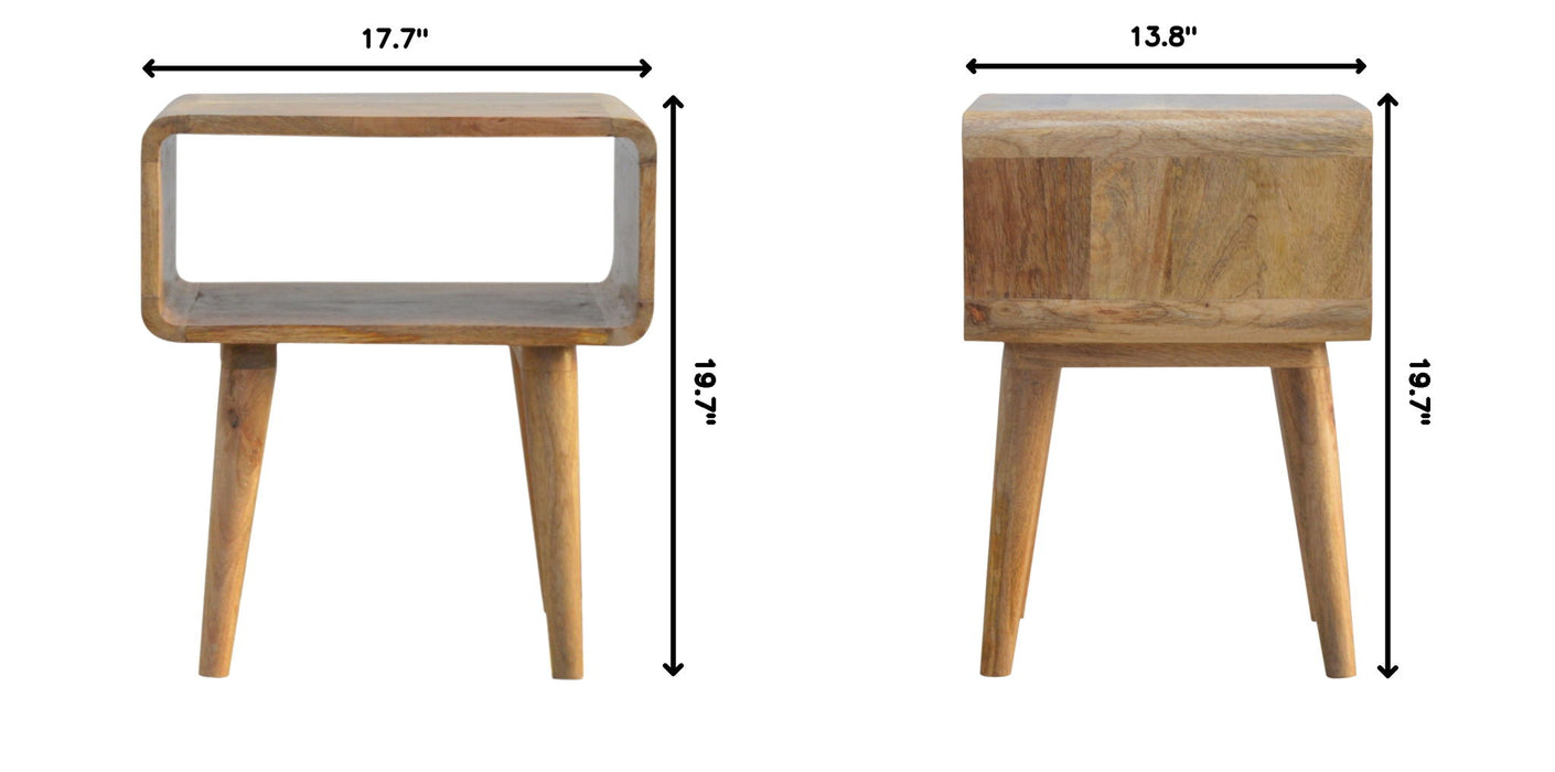 Minimalist Open Curved Nightstand