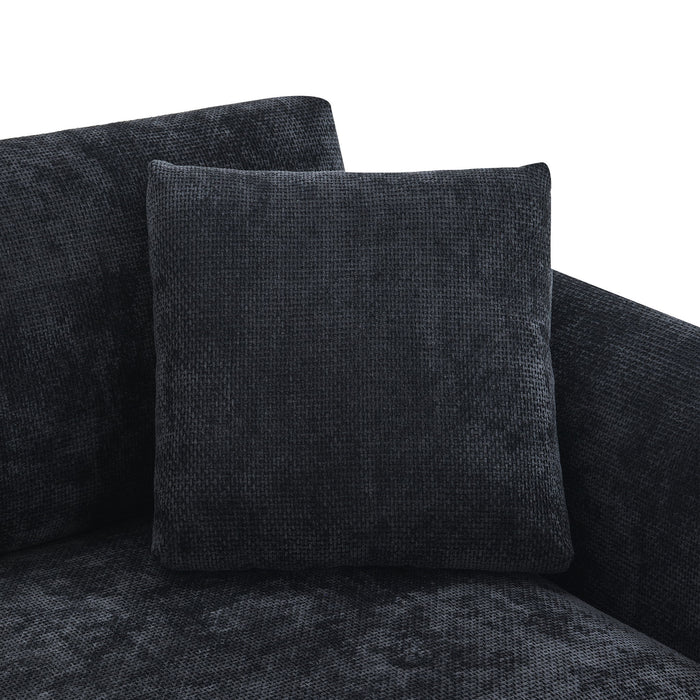 Modern Cloud Sectional Sofa L Shaped Luxury Couch Set With 2 Free Pillows 4 Seat With Oversized Chaise