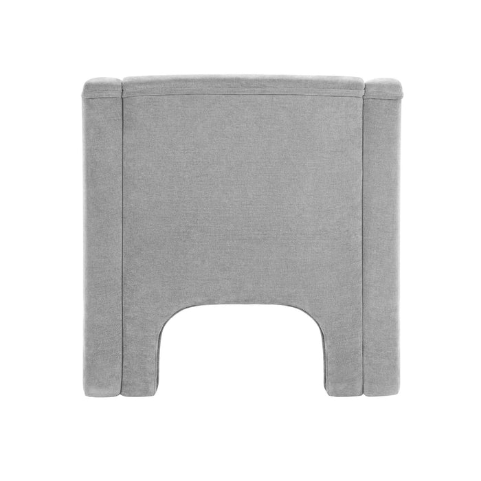 Barrel Accent Chair With Enclosed Arms