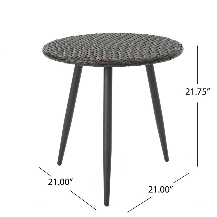 Kenneth - 3 Pieces Chat Set Outdoor Furniture - Brown Multi