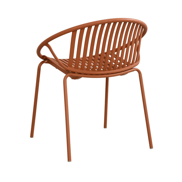 Stackable Outdoor Chairs With Breathable Plastic Backrest (Set of 2)