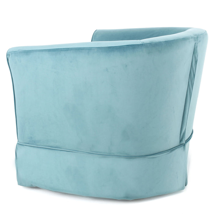 Zeniqua - Upholstered Velvet Swivel Chair With Loose Cover