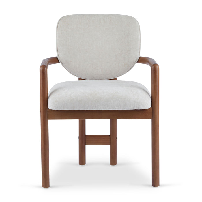 Upholstered Arm Dining Chairs (Set of 2)