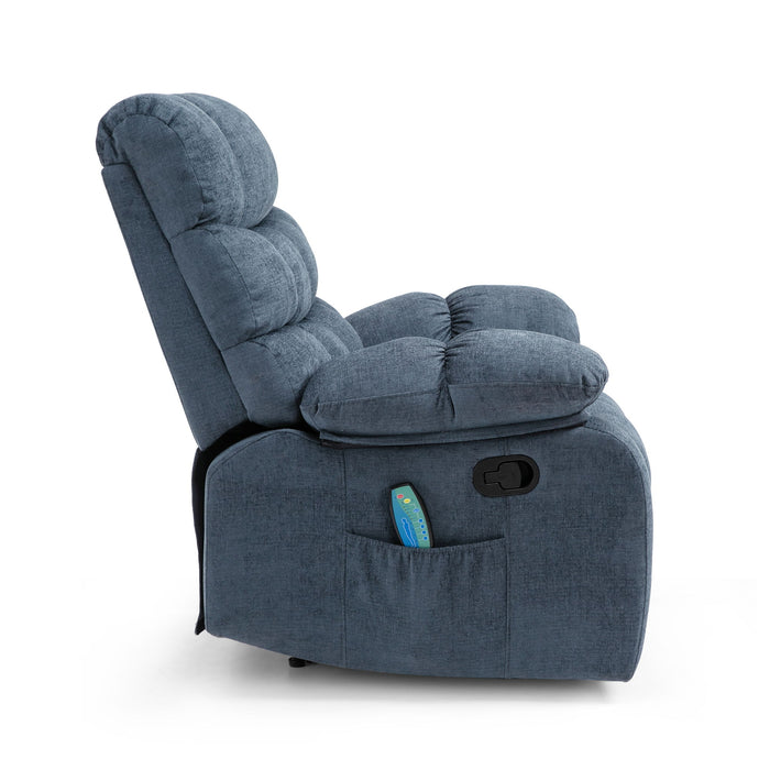 Contemporary Massage Recliner With Pillow Tufted Design - Charcoal