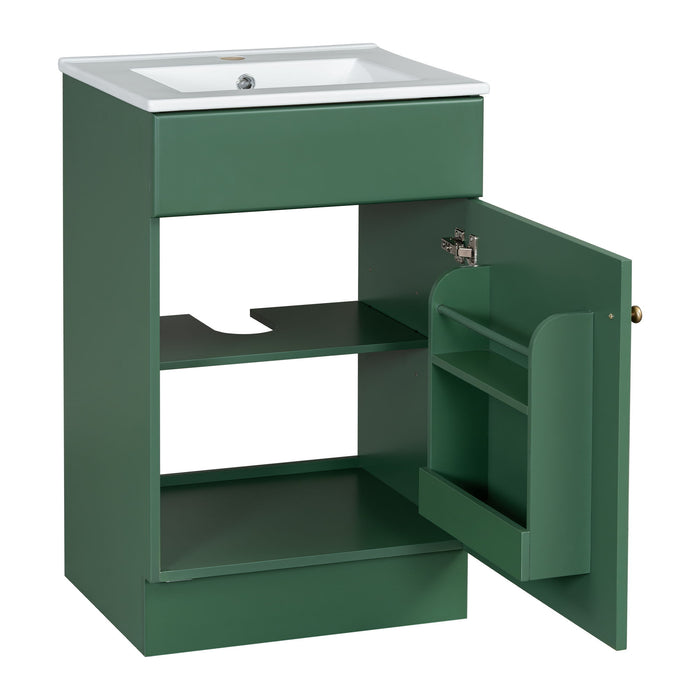 Bathroom Vanity With Sink, Cabinet With Adjustable Shelf