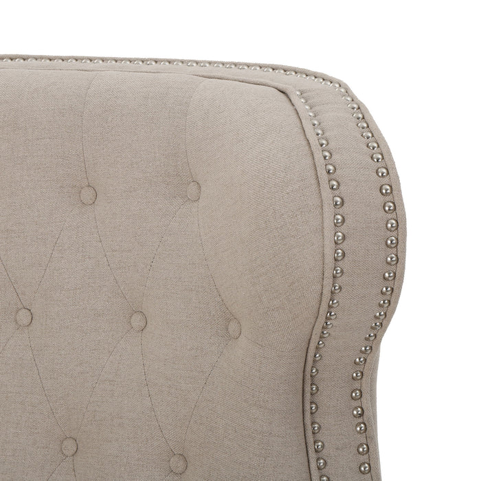 Contemporary Style Push Back Recliner With Button Tufted Stitching And Nailhead Trim
