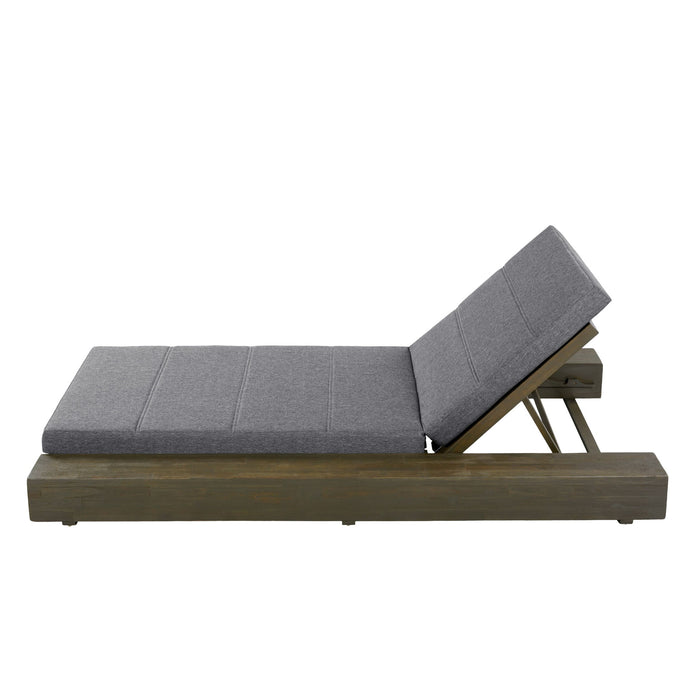 Outdoor Chaise Lounges With Water-Resistant Cushions, Adjustable Backrest