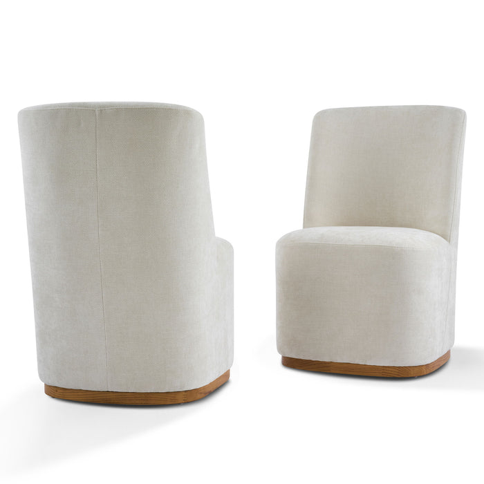 Indoor Upholstered Dining Chair (Set of 2) - Beige