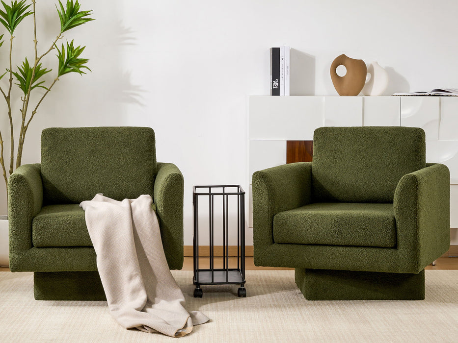 360° Modern Swivel Accent Chair Round Armchair, Thick Padded Single Lounge Sofa Upholstered Comfy