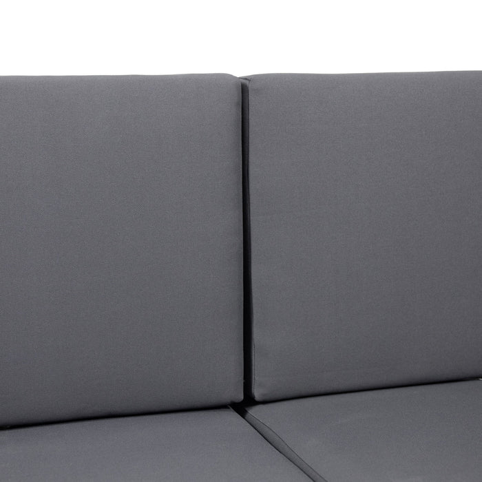 Acacia Wood Loveseat And Coffee Table Set With Cushions