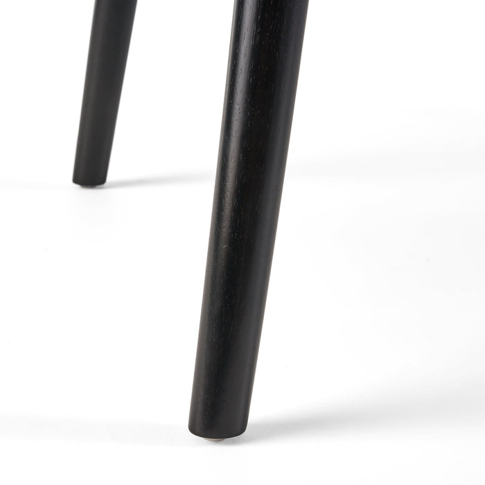 Chic Dining Table With High Pressure Laminate Top And Solid Wood Legs - Natural