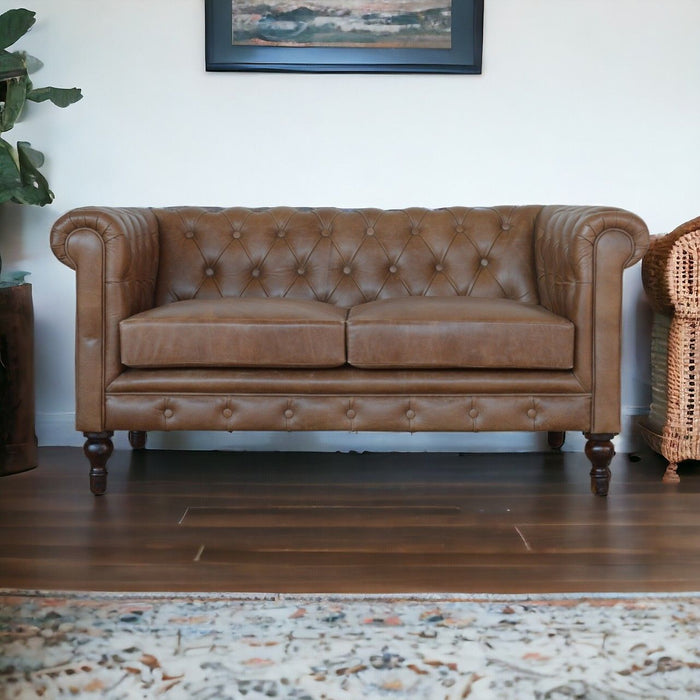 Buffalo - Leather Chesterfield Sofa - Brown
