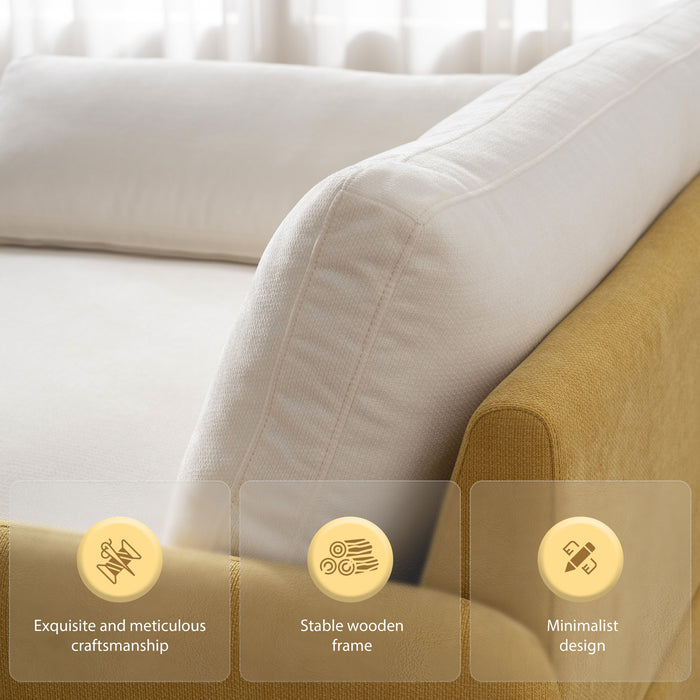 Oversized Single Sofa Chair Wide And Deep Seat, Modern Upholstered Comfy Blocking Couch Lounge With Pillows