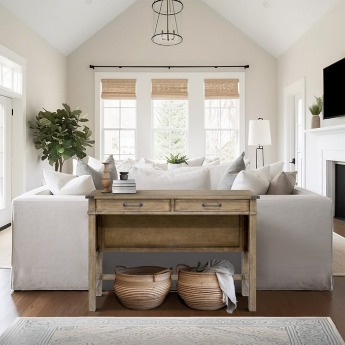 Belfast - Occasional Table With 2 Drawers - Reclaimed Natural