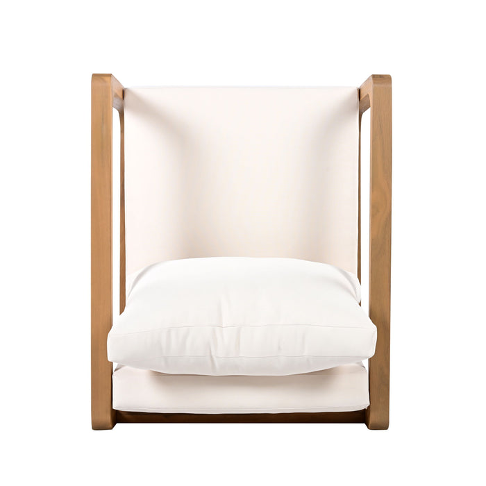 Outdoor Lounge Chair With Oversized Cushion (Set of 2) - Acacia Wood