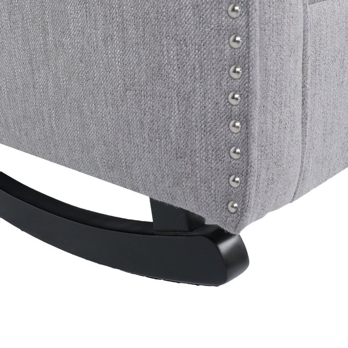 Sheila - Contemporary Fabric Tufted Wingback Rocking Chair