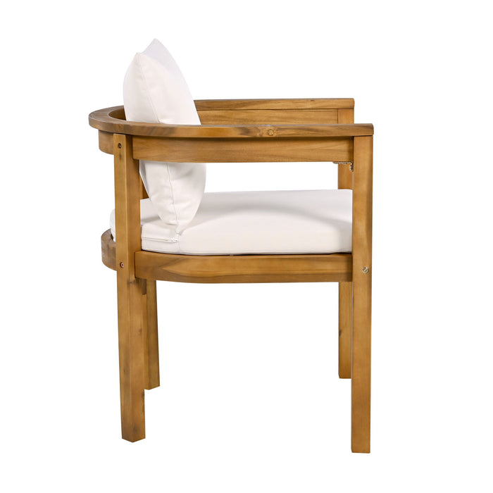 Abaco - Outdoor Acacia Wood Dining Chair (Set of 2) - Beige