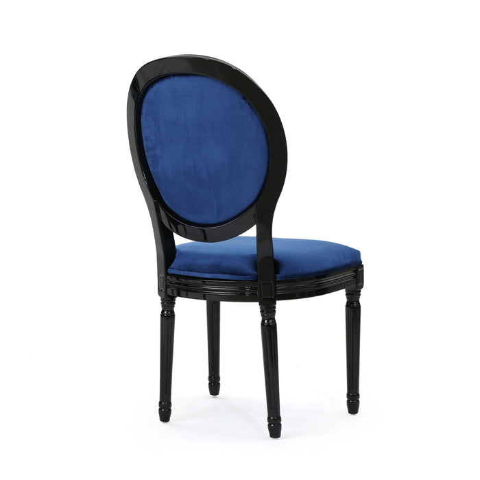 French Country Inspired Dining Chair With Iconic Round Backrest