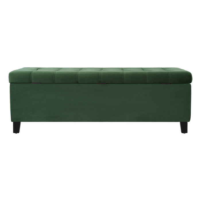 Upholstered Storage Ottoman Bench, Foot Rest For Bedroom