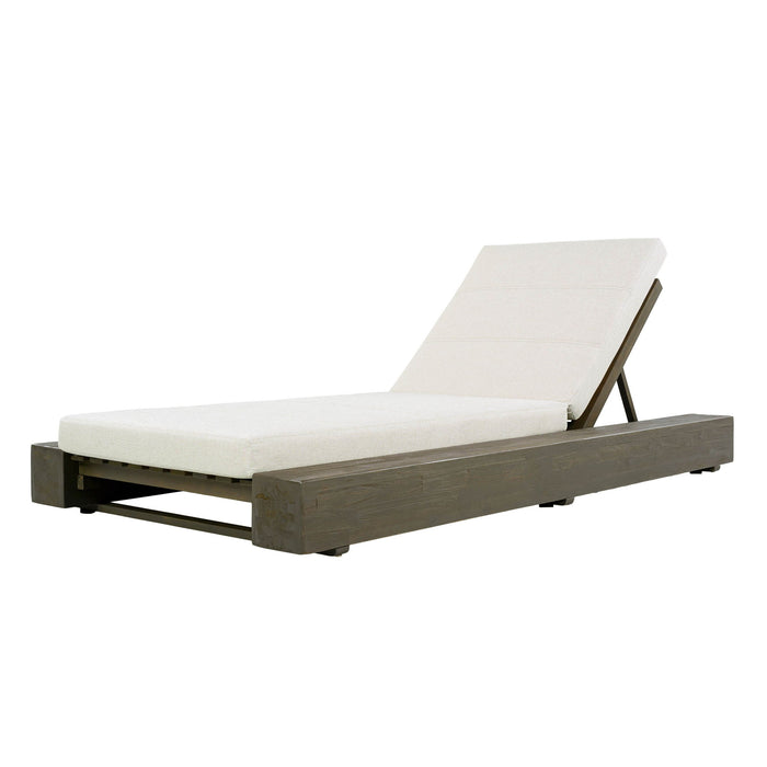 Outdoor Chaise Lounges With Water-Resistant Cushions, Adjustable Backrest