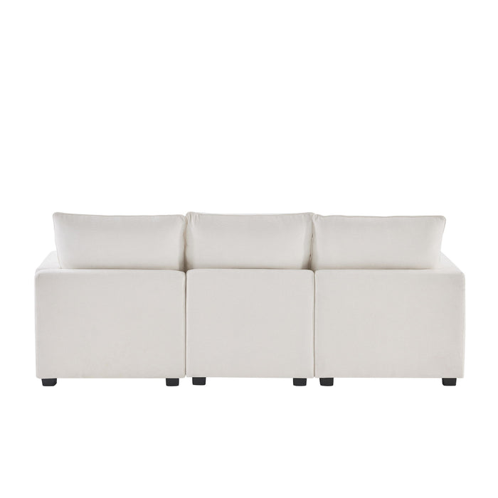 Modern Modular Sofa, 4 Seat Chenille Sectional Couch Set With 2 Pillows Included, Freely Combinable Indoor Funiture For Living Room