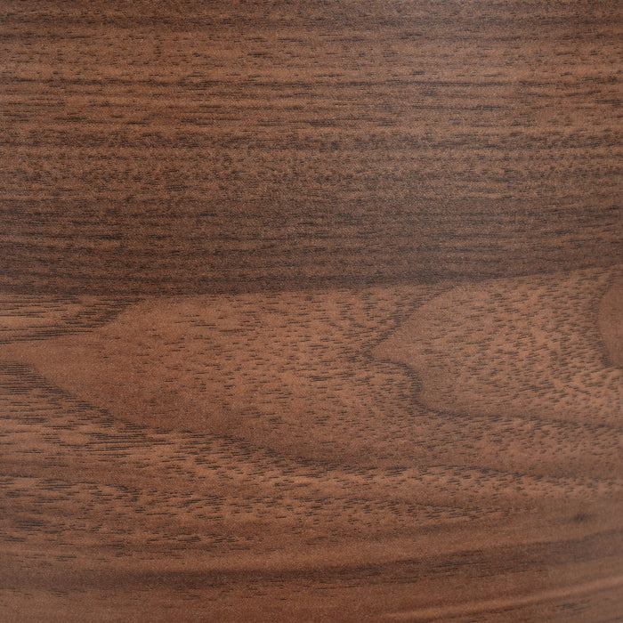 Italian Retro Double Storage Round Side Table - Gray Brown