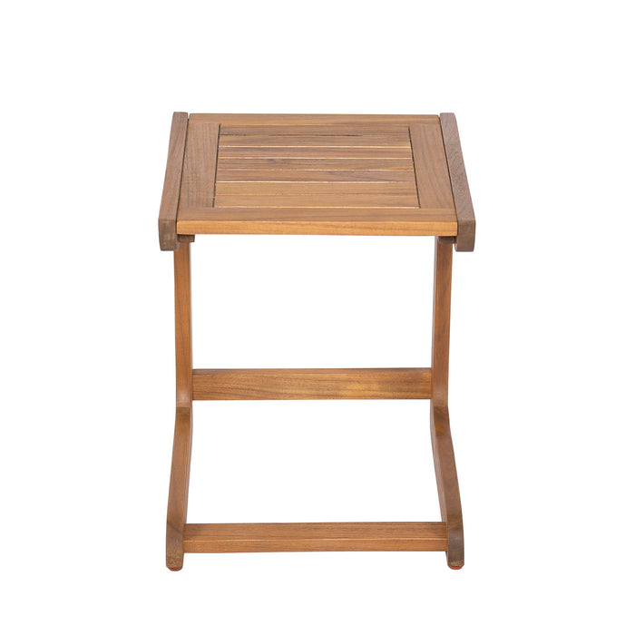 Ashwell - Acacia Wood Side Table - Teak