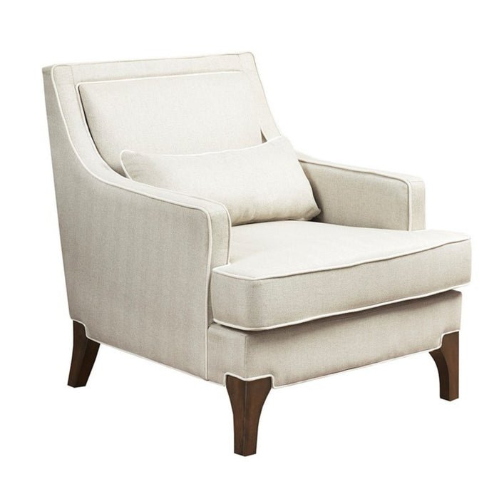 Refined - Arm Chair - Cream / Dark Brown