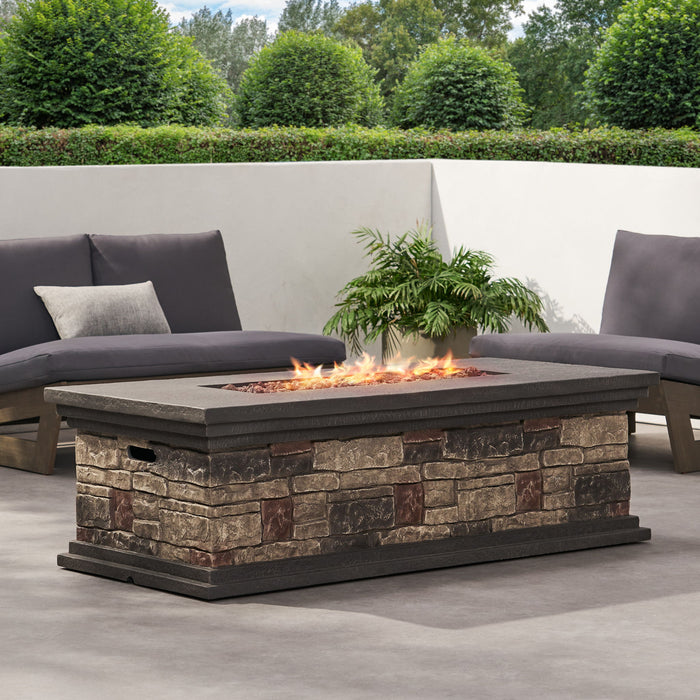 Fire Pit With Lightweight Concrete And Steel Frame