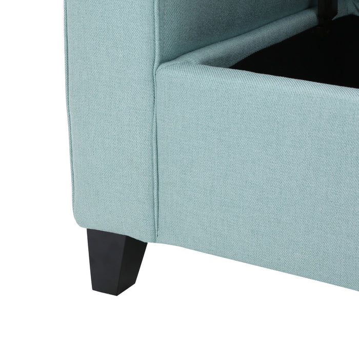Hayes - Armed Storage Bench With Rolled Arms And Button Tufting