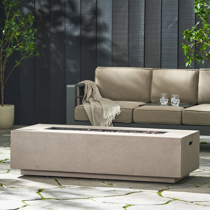 Modern Rectangle Fire Table 50, 000 Btu