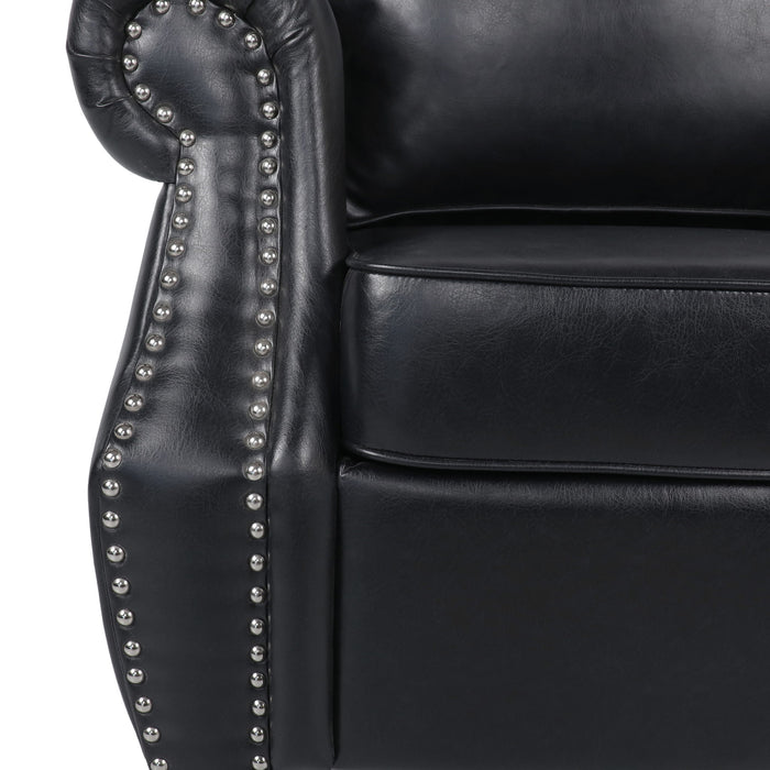 Contemporary Club Chair With Nailhead Trim And Rolled Armrests
