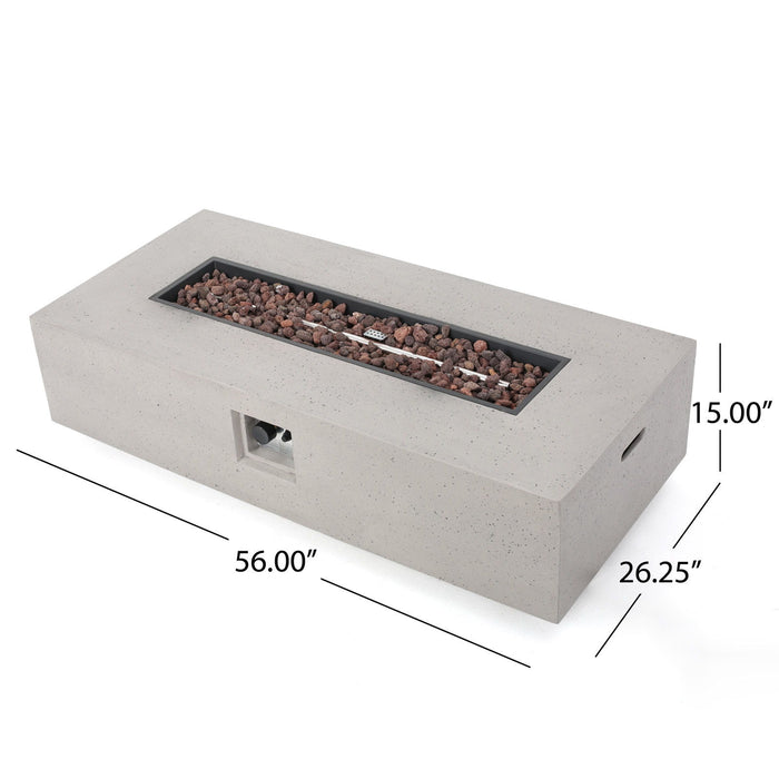 Modern Rectangle Fire Table 50, 000 Btu