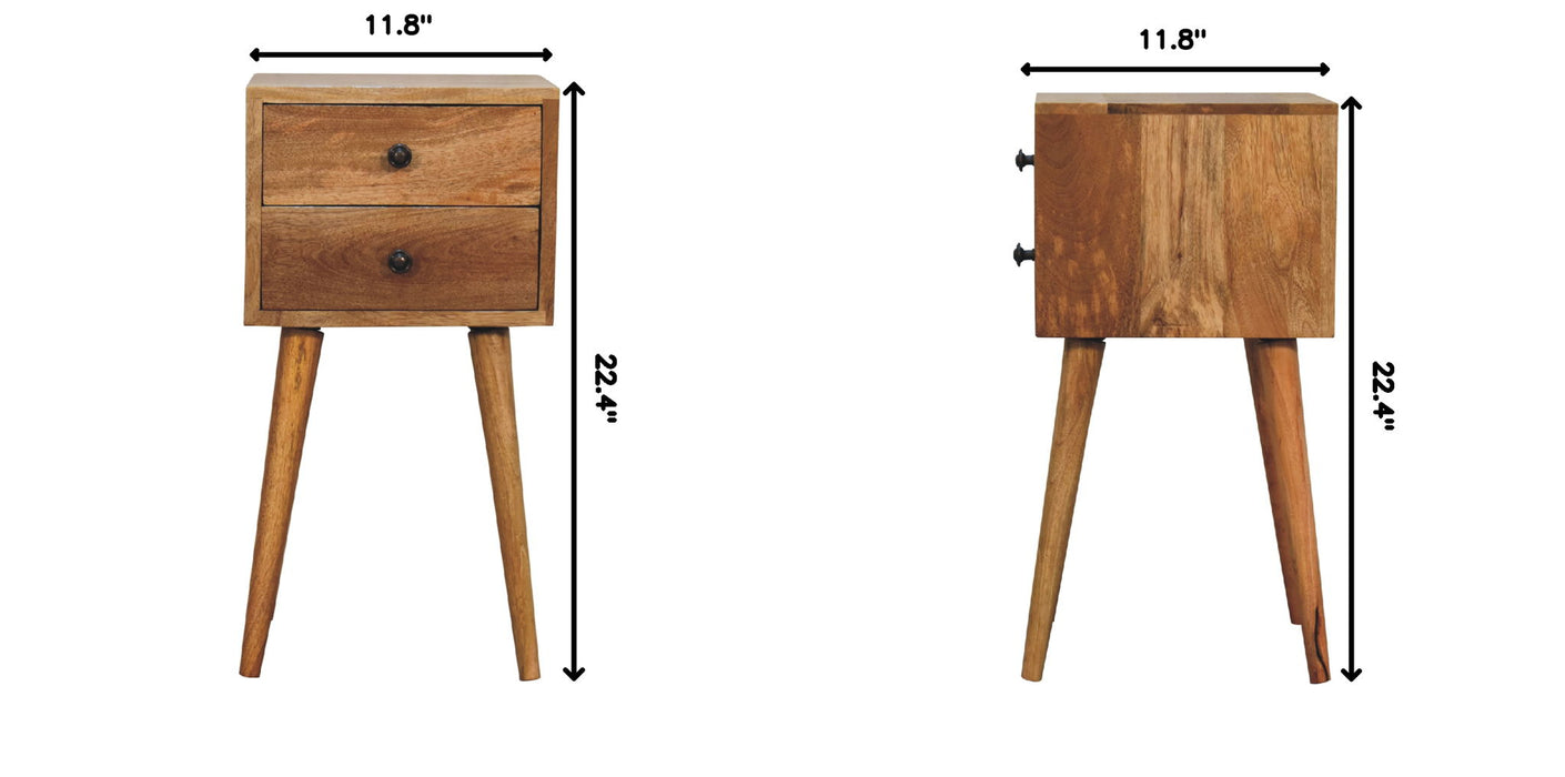 Mini 2 Drawer Nightstand