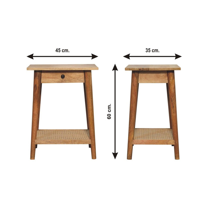 Woven End Table - Brown